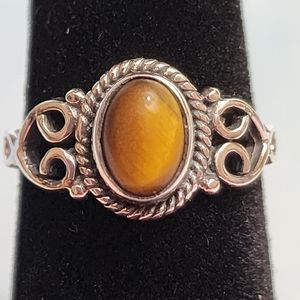 Tiger Eye and Sterling Silver Ring